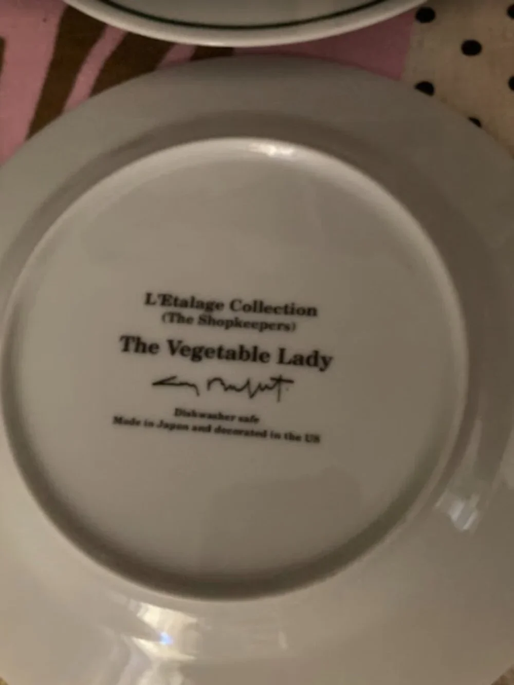 Vintage L'Etalage Guy Buffet Shopkeepers Salad Plates